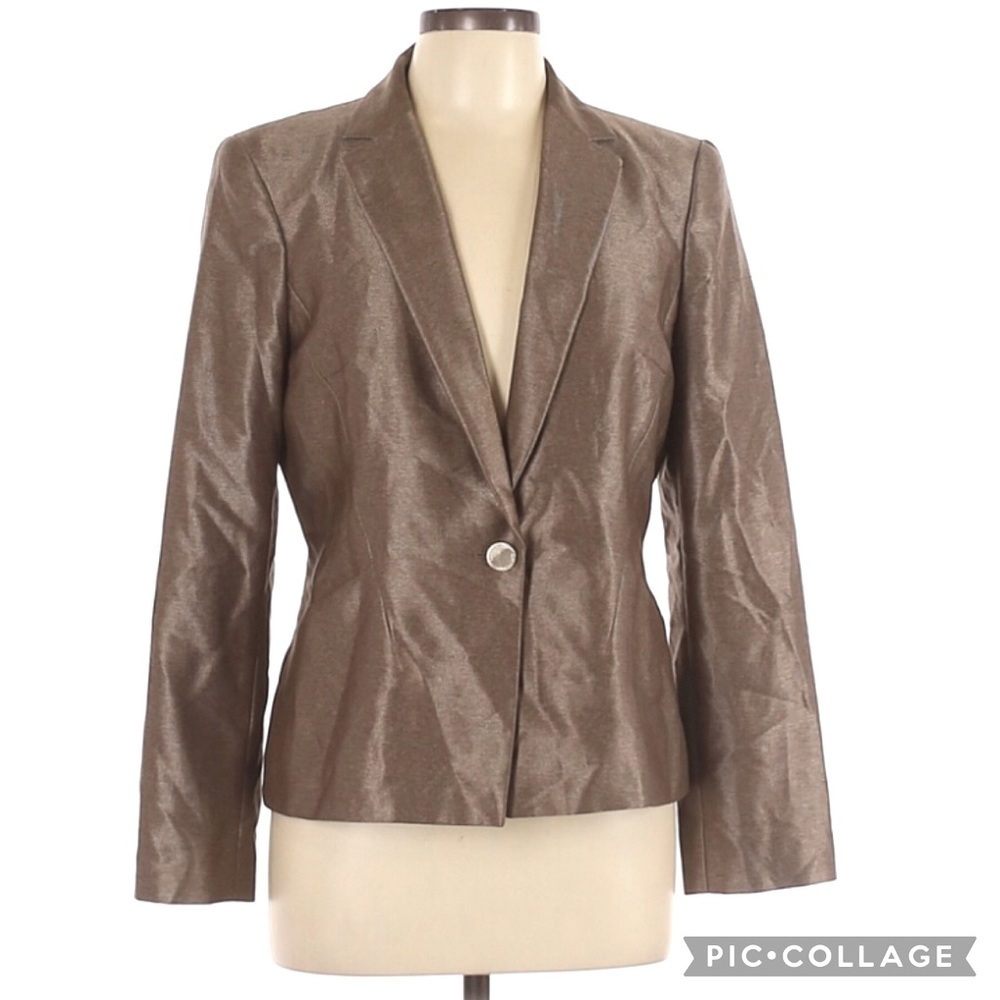 Calvin Klein Bronze Single Button Career Blazer